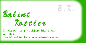 balint kottler business card